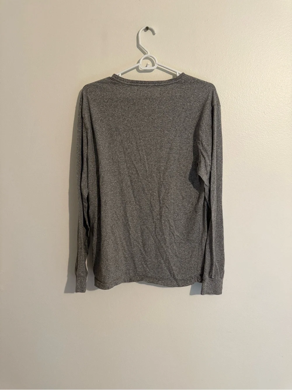Polo Ralph Lauren Mens M grey long sleeve shirt: red logo casual comfort lounge